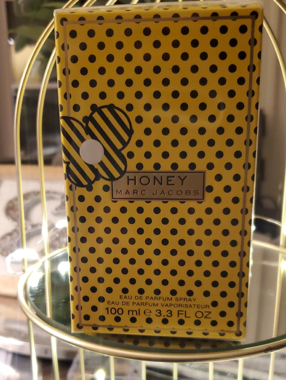 Marc Jacobs Honey Yellow and Black Polka Dot Box (SEALED)